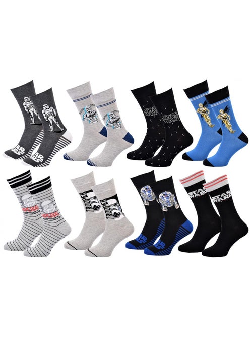 Chaussettes Pack Cadeaux Homme LICENCE - Pack de 8 - Kiabi Chaussettes Pack Cadeaux Homme LICENCE - Pack de 8 - Kiabi