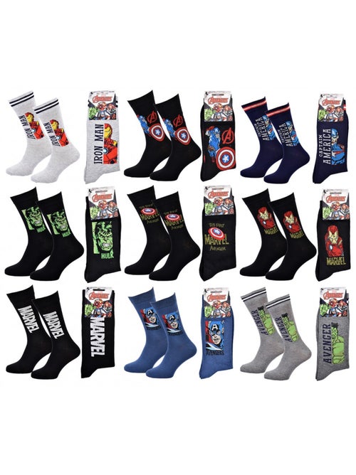 Chaussettes Pack Cadeaux Homme LICENCE - Pack de 9 - Kiabi Chaussettes Pack Cadeaux Homme LICENCE - Pack de 9 - Kiabi