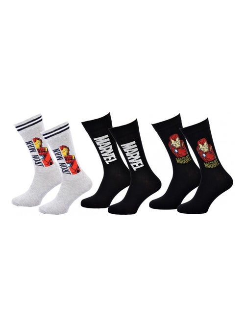 Chaussettes Pack Cadeaux Homme MARVEL AVENGERS - Pack de 3 - Kiabi Chaussettes Pack Cadeaux Homme MARVEL AVENGERS - Pack de 3 - Kiabi