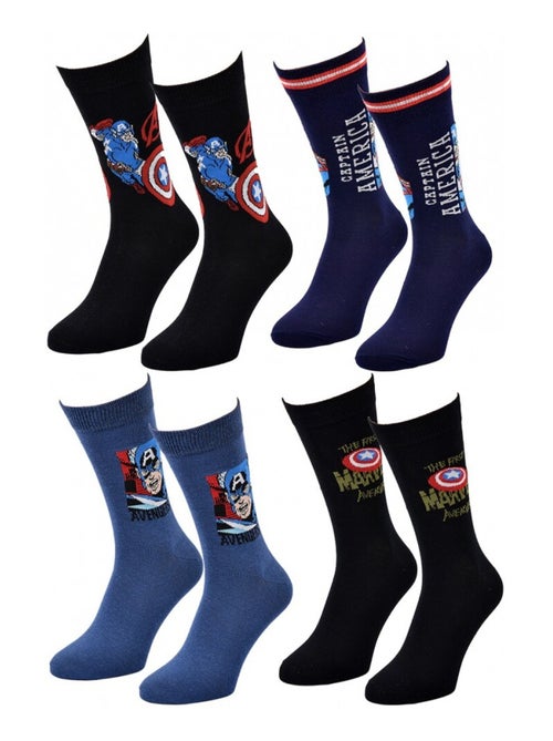 Chaussettes Pack Cadeaux Homme MARVEL AVENGERS - Pack de 4 - Kiabi Chaussettes Pack Cadeaux Homme MARVEL AVENGERS - Pack de 4 - Kiabi