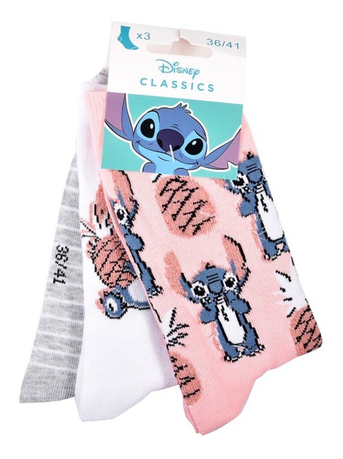 Chaussettes Pack Femme LILO ET STITCH - Pack de 3 - Kiabi Chaussettes Pack Femme LILO ET STITCH - Pack de 3 - Kiabi