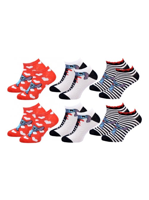 Chaussettes Pack Femme LILO ET STITCH - Pack de 6 - Kiabi Chaussettes Pack Femme LILO ET STITCH - Pack de 6 - Kiabi