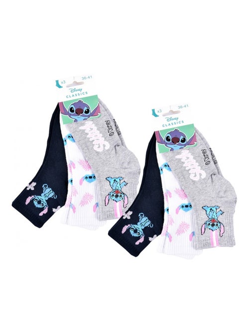 Chaussettes Pack Femme LILO ET STITCH - Pack de 6 - Kiabi Chaussettes Pack Femme LILO ET STITCH - Pack de 6 - Kiabi