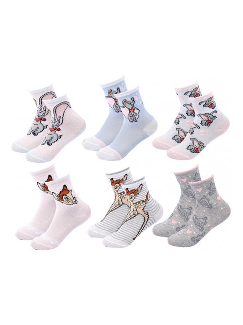 Chaussettes Pack Fille DISNEY CLASSIC - Pack de 6 - Kiabi Chaussettes Pack Fille DISNEY CLASSIC - Pack de 6 - Kiabi