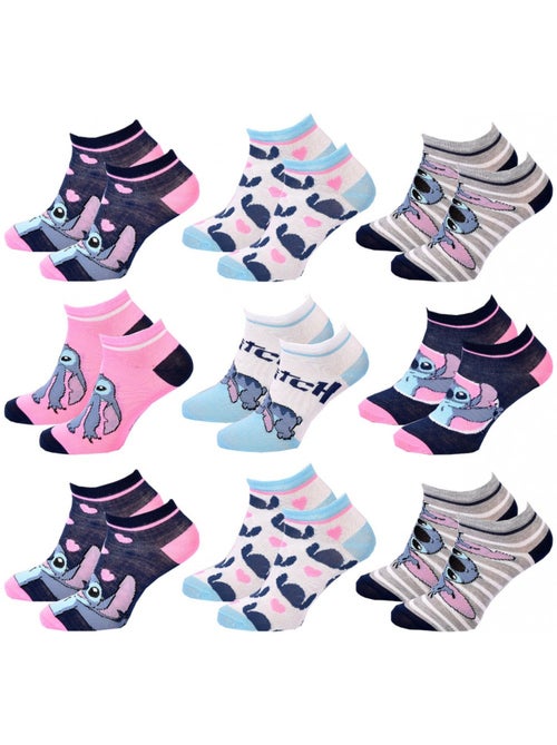 Chaussettes Pack Fille DISNEY LILO ET STITCH Pack de 9 - Kiabi Chaussettes Pack Fille DISNEY LILO ET STITCH Pack de 9 - Kiabi
