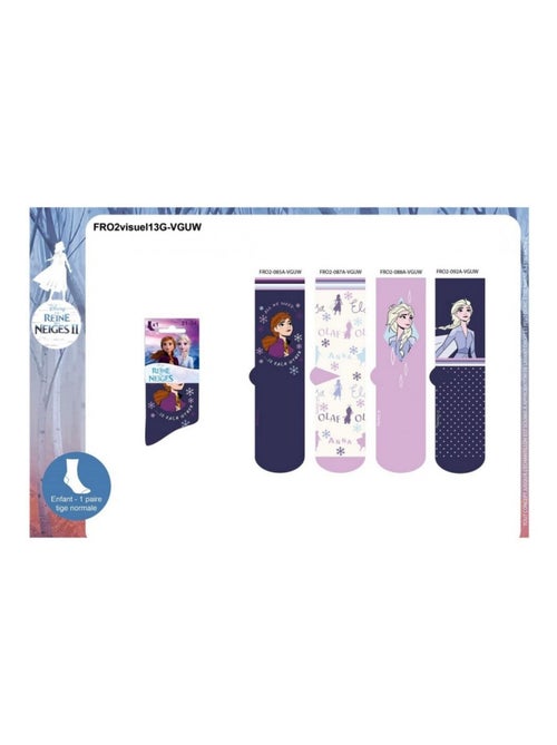 Chaussettes Pack Fille LA REINE DES NEIGES - Pack de 4 - Kiabi Chaussettes Pack Fille LA REINE DES NEIGES - Pack de 4 - Kiabi