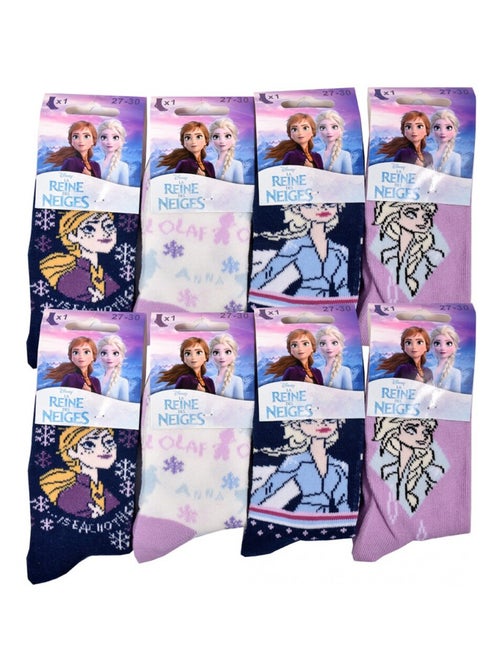 Chaussettes Pack Fille LA REINE DES NEIGES - Pack de 8 - Kiabi Chaussettes Pack Fille LA REINE DES NEIGES - Pack de 8 - Kiabi
