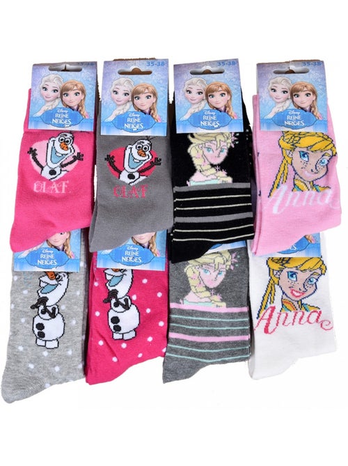 Chaussettes Pack Fille LA REINE DES NEIGES - Pack de 9 - Kiabi Chaussettes Pack Fille LA REINE DES NEIGES - Pack de 9 - Kiabi