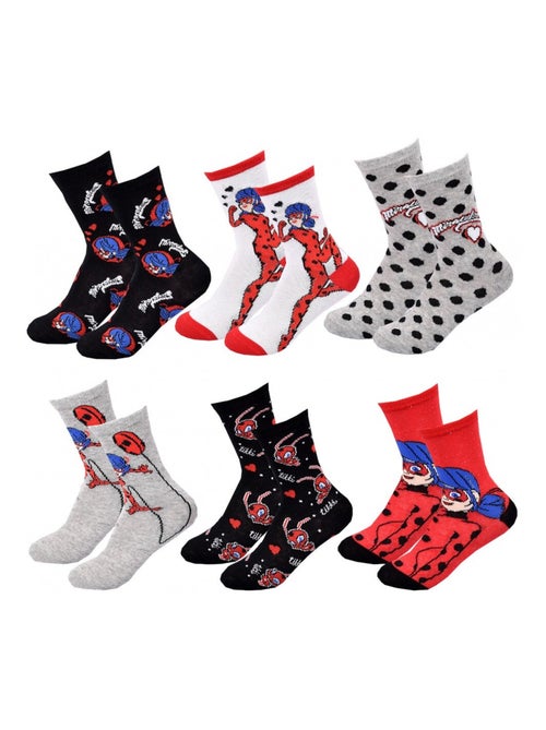 Chaussettes Pack Fille MIRACULOUS - Pack de 6 - Kiabi Chaussettes Pack Fille MIRACULOUS - Pack de 6 - Kiabi