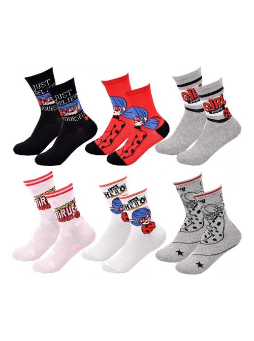Chaussettes Pack Fille MIRACULOUS - Pack de 6 - Kiabi Chaussettes Pack Fille MIRACULOUS - Pack de 6 - Kiabi