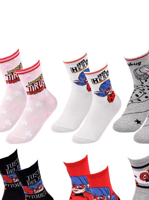 Chaussettes Pack Fille MIRACULOUS - Pack de 6 - Kiabi Chaussettes Pack Fille MIRACULOUS - Pack de 6 - Kiabi