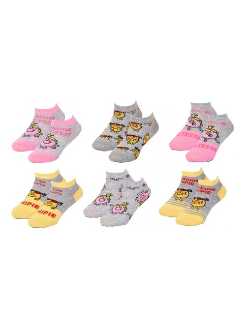 Chaussettes Pack Fille MONSIEUR MADAME - Pack de 6 - Kiabi Chaussettes Pack Fille MONSIEUR MADAME - Pack de 6 - Kiabi