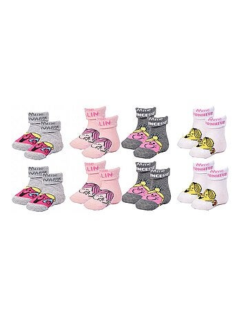 Chaussettes Pack Fille MONSIEUR MADAME - Pack de 8