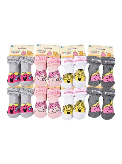 Chaussettes Pack Fille MONSIEUR MADAME - Pack de 8 - Kiabi Chaussettes Pack Fille MONSIEUR MADAME - Pack de 8 - Kiabi