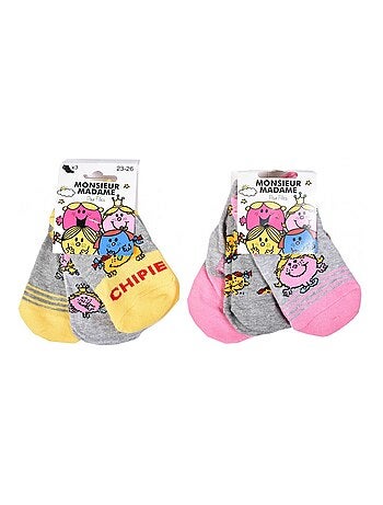 Chaussettes Pack Fille MONSIEUR MADAME - Pack de 9
