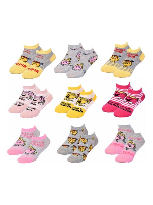 Chaussettes Pack Fille MONSIEUR MADAME - Pack de 9 - Kiabi Chaussettes Pack Fille MONSIEUR MADAME - Pack de 9 - Kiabi