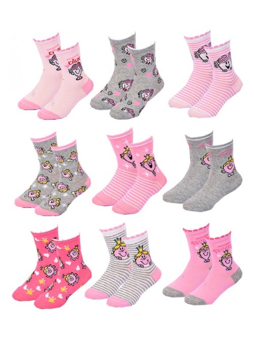 Chaussettes Pack Fille MONSIEUR MADAME - Pack de 9 - Kiabi Chaussettes Pack Fille MONSIEUR MADAME - Pack de 9 - Kiabi