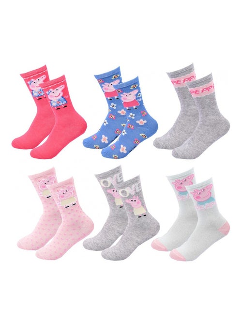 Chaussettes Pack Fille PEPPA PIG - Pack de 6 - Kiabi Chaussettes Pack Fille PEPPA PIG - Pack de 6 - Kiabi