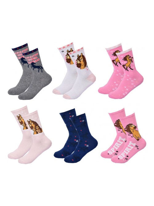Chaussettes Pack Fille SPIRIT - Pack de 6 - Kiabi Chaussettes Pack Fille SPIRIT - Pack de 6 - Kiabi