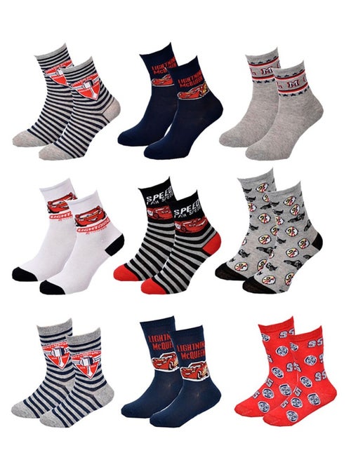 Chaussettes Pack Garçon DISNEY CARS Pack de 9 Paires - Kiabi