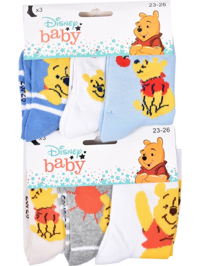 Chaussettes Pack Garçon DISNEY CLASSIC - Pack de 9 Gris Gris anthracite Blanc - Kiabi