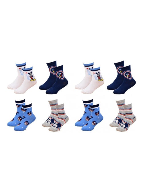 Chaussettes Pack Garçon DISNEY MICKEY MOUSE - Pack de 8 - Kiabi