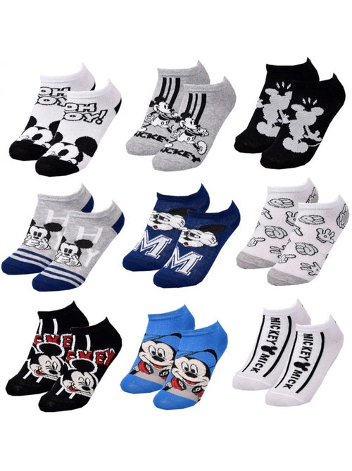 Chaussettes Pack Garçon DISNEY MICKEY MOUSE - Pack de 9 - Kiabi