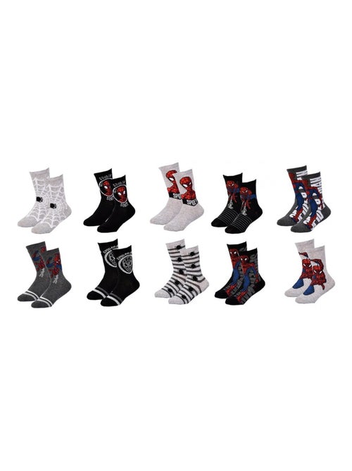Chaussettes Pack Garçon DISNEY SPIDERMAN - Pack de 10 - Kiabi