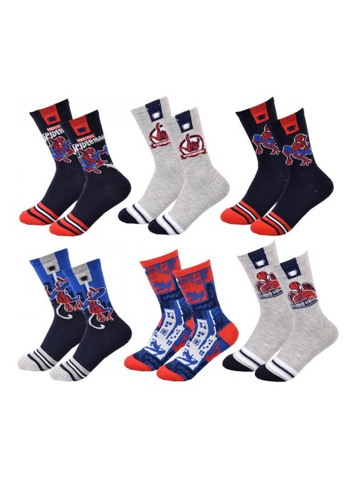 Chaussettes Pack Garçon DISNEY SPIDERMAN - Pack de 6 - Kiabi Chaussettes Pack Garçon DISNEY SPIDERMAN - Pack de 6 - Kiabi