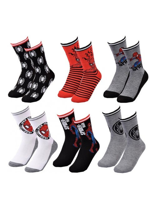 Chaussettes Pack Garçon DISNEY SPIDERMAN - Pack de 6 - Kiabi Chaussettes Pack Garçon DISNEY SPIDERMAN - Pack de 6 - Kiabi
