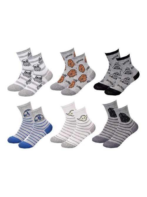 Chaussettes Pack Garçon DISNEY STAR WARS Pack de 6 Paires - Kiabi Chaussettes Pack Garçon DISNEY STAR WARS Pack de 6 Paires - Kiabi