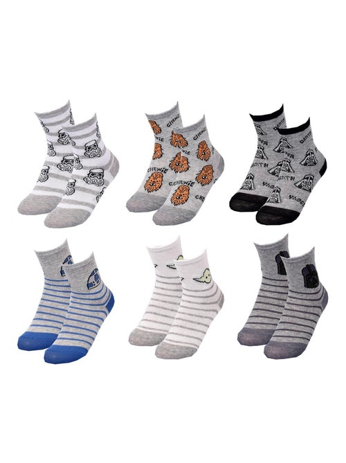 Chaussettes Pack Garçon DISNEY STAR WARS Pack de 6 Paires - Kiabi Chaussettes Pack Garçon DISNEY STAR WARS Pack de 6 Paires - Kiabi