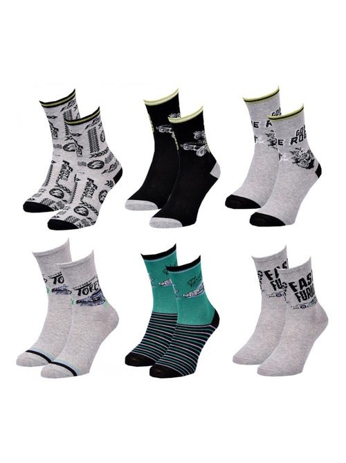 Chaussettes Pack Garçon FAST AND FURIOUS - Pack de 6 - Kiabi Chaussettes Pack Garçon FAST AND FURIOUS - Pack de 6 - Kiabi