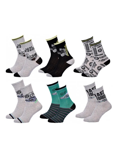 Chaussettes Pack Garçon FAST AND FURIOUS - Pack de 6 - Kiabi Chaussettes Pack Garçon FAST AND FURIOUS - Pack de 6 - Kiabi