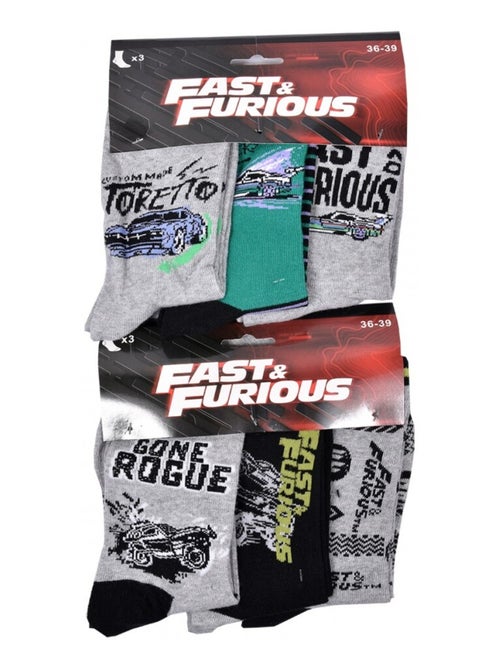 Chaussettes Pack Garçon FAST AND FURIOUS - Pack de 6 - Kiabi Chaussettes Pack Garçon FAST AND FURIOUS - Pack de 6 - Kiabi