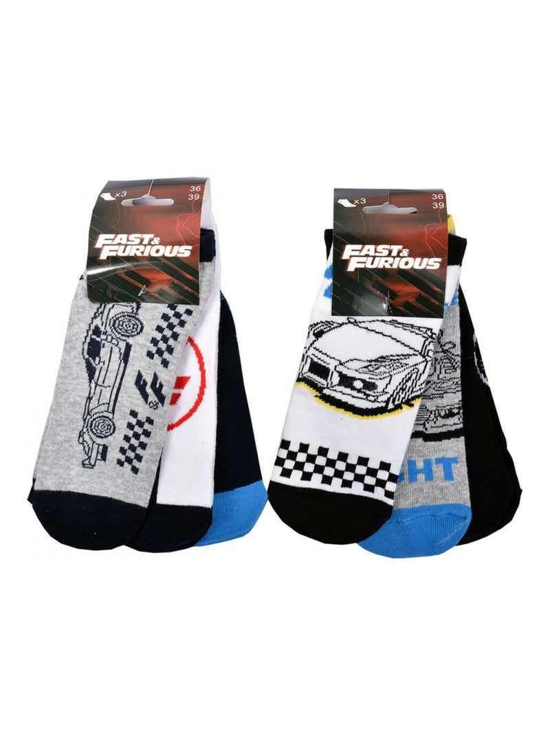 Chaussettes Pack Garçon FAST AND FURIOUS - Pack de 9 Bleu Bleu marine Gris - Kiabi