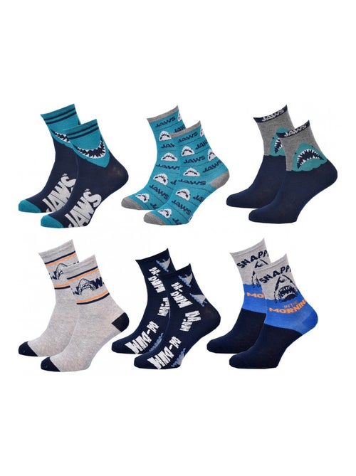 Chaussettes Pack Garçon JAWS - Pack de 6 - Kiabi Chaussettes Pack Garçon JAWS - Pack de 6 - Kiabi