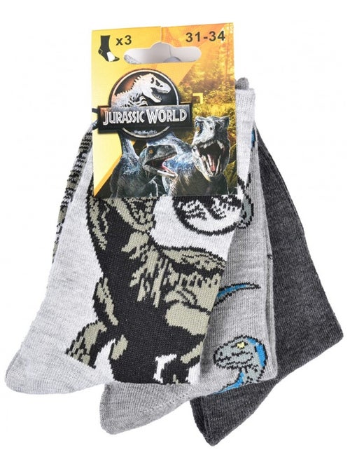 Chaussettes Pack Garçon JURASSIC WORLD - Pack de 3 - Kiabi Chaussettes Pack Garçon JURASSIC WORLD - Pack de 3 - Kiabi
