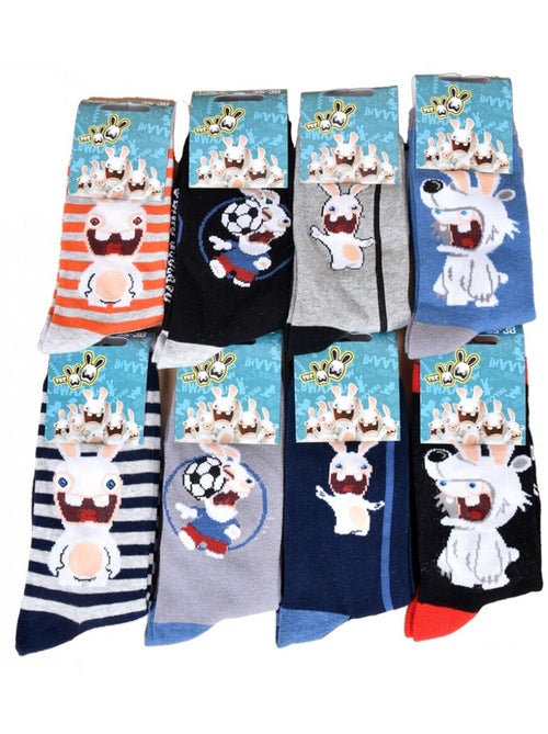 Chaussettes Pack Garçon LAPINS CRETINS - Pack de 9 - Kiabi