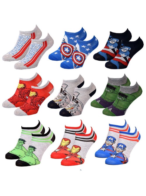 Chaussettes Pack Garçon MARVEL AVENGERS Pack de 9 Paires - Kiabi