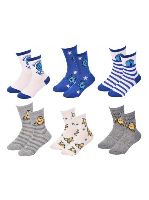 Chaussettes Pack Garçon MONSIEUR MADAME - Pack de 6 - Kiabi