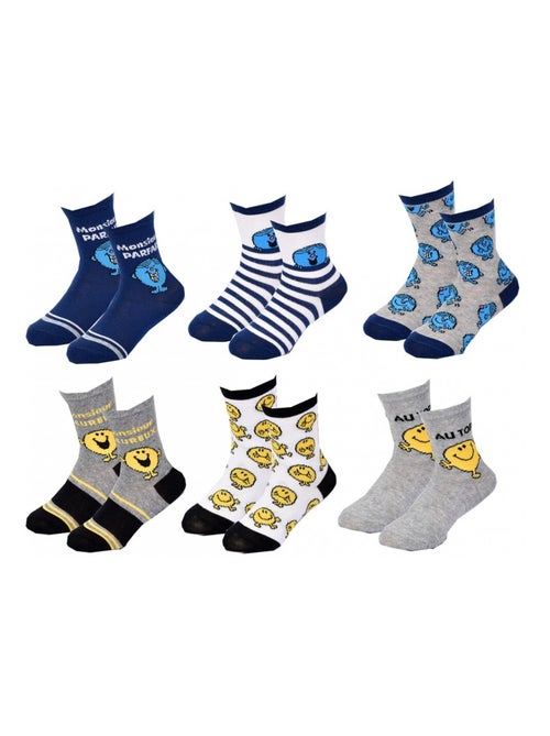 Chaussettes Pack Garçon MONSIEUR MADAME - Pack de 6 - Kiabi Chaussettes Pack Garçon MONSIEUR MADAME - Pack de 6 - Kiabi