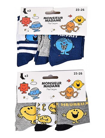 Chaussettes Pack Garçon MONSIEUR MADAME - Pack de 9
