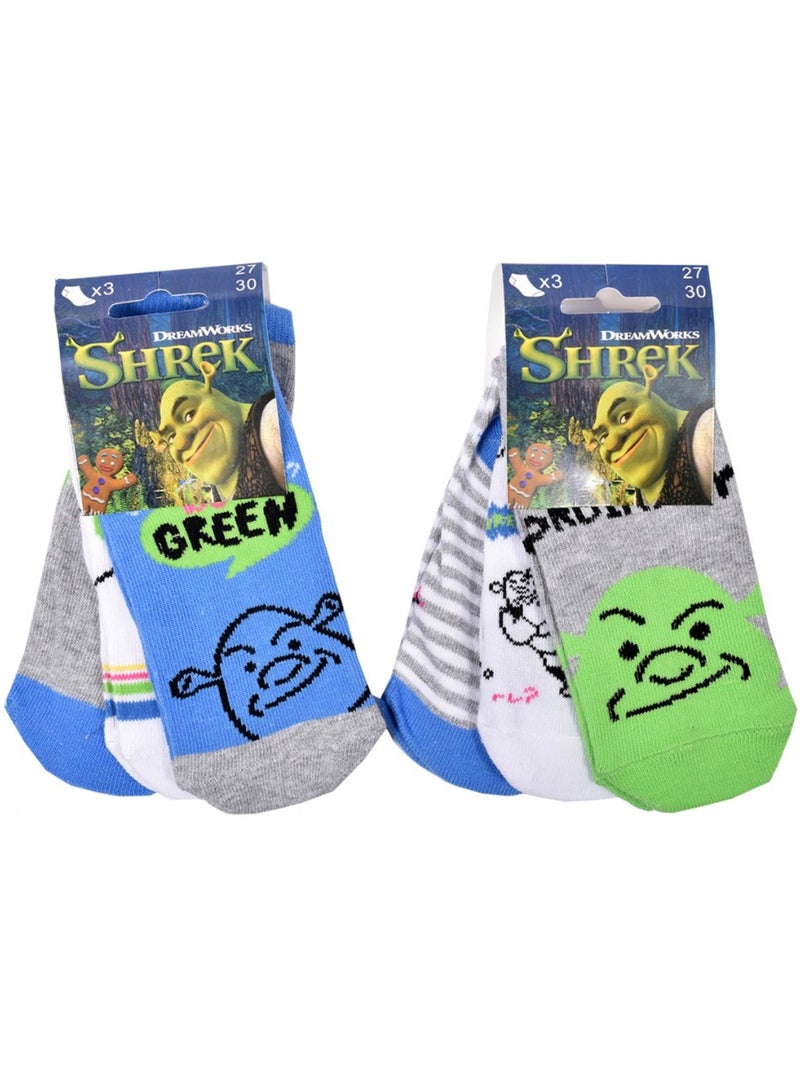 Chaussettes Pack Garçon SHREK - Pack de 9 Bleu Blanc Noir Gris - Kiabi