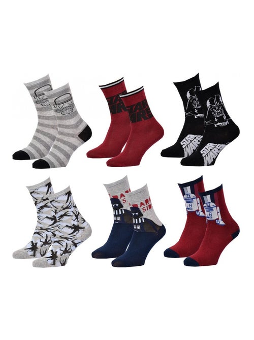 Chaussettes Pack Garçon STAR WARS - Pack de 6 - Kiabi Chaussettes Pack Garçon STAR WARS - Pack de 6 - Kiabi