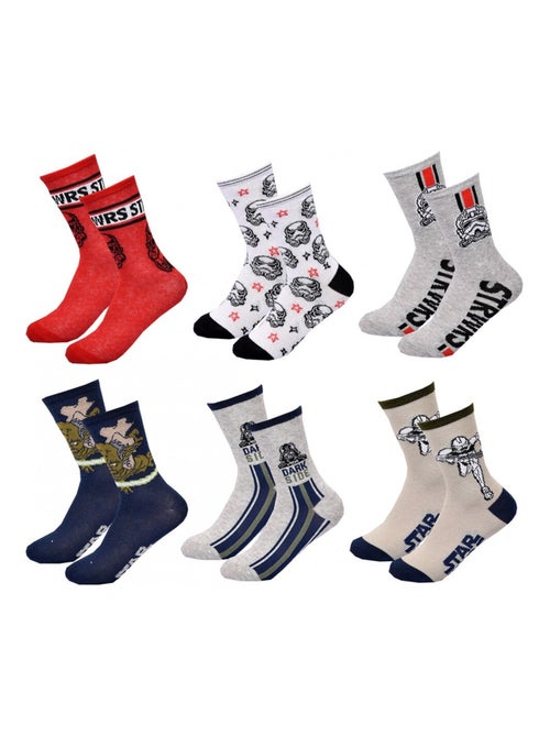 Chaussettes Pack Garçon STAR WARS - Pack de 6 - Kiabi Chaussettes Pack Garçon STAR WARS - Pack de 6 - Kiabi