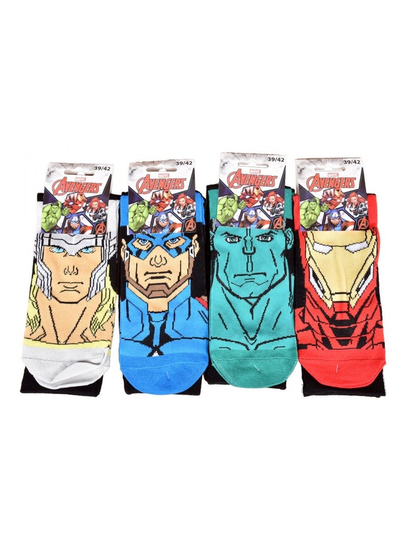 Chaussettes Pack HOMME AVENGERS - Pack de 9 Noir Multicolore Gris - Kiabi
