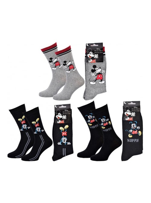 Chaussettes Pack Homme DISNEY MICKEY MOUSE - Pack de 3 - Kiabi Chaussettes Pack Homme DISNEY MICKEY MOUSE - Pack de 3 - Kiabi