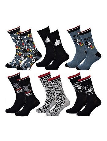 Chaussettes Pack Homme DISNEY MICKEY MOUSE - Pack de 6