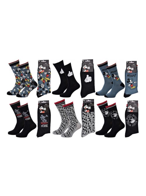 Chaussettes Pack Homme DISNEY MICKEY MOUSE - Pack de 6 - Kiabi Chaussettes Pack Homme DISNEY MICKEY MOUSE - Pack de 6 - Kiabi